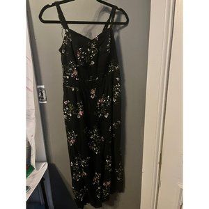 Torrid size 00 black floral jumpsuit